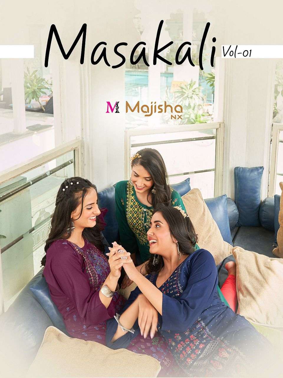 MASAKALI BY MAJISHA NX 1001 TO 1010 SERIES DESIGNER STYLISH FANCY COLORFUL BEAUTIFUL PARTY WEAR & ETHNIC WEAR COLLECTION RAYON WITH WORK KURTIS AT WHOLESALE PRICE