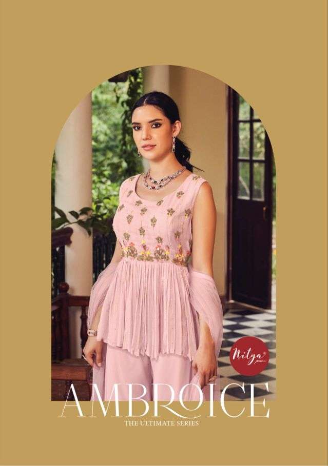 AMBROICE BY LT FABRICS 1001 TO 1004 SERIES BEAUTIFUL SHARARA SUITS COLORFUL STYLISH FANCY CASUAL WEAR & ETHNIC WEAR VISCOSE GEORGETTE DRESSES AT WHOLESALE PRICE