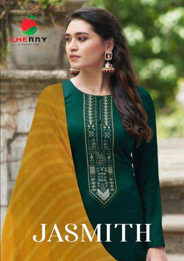 JASMITH BY CHERRY 11 TO 14 SERIES BEAUTIFUL SUITS COLORFUL STYLISH FANCY CASUAL WEAR & ETHNIC WEAR PURE SILK DRESSES AT WHOLESALE PRICE
