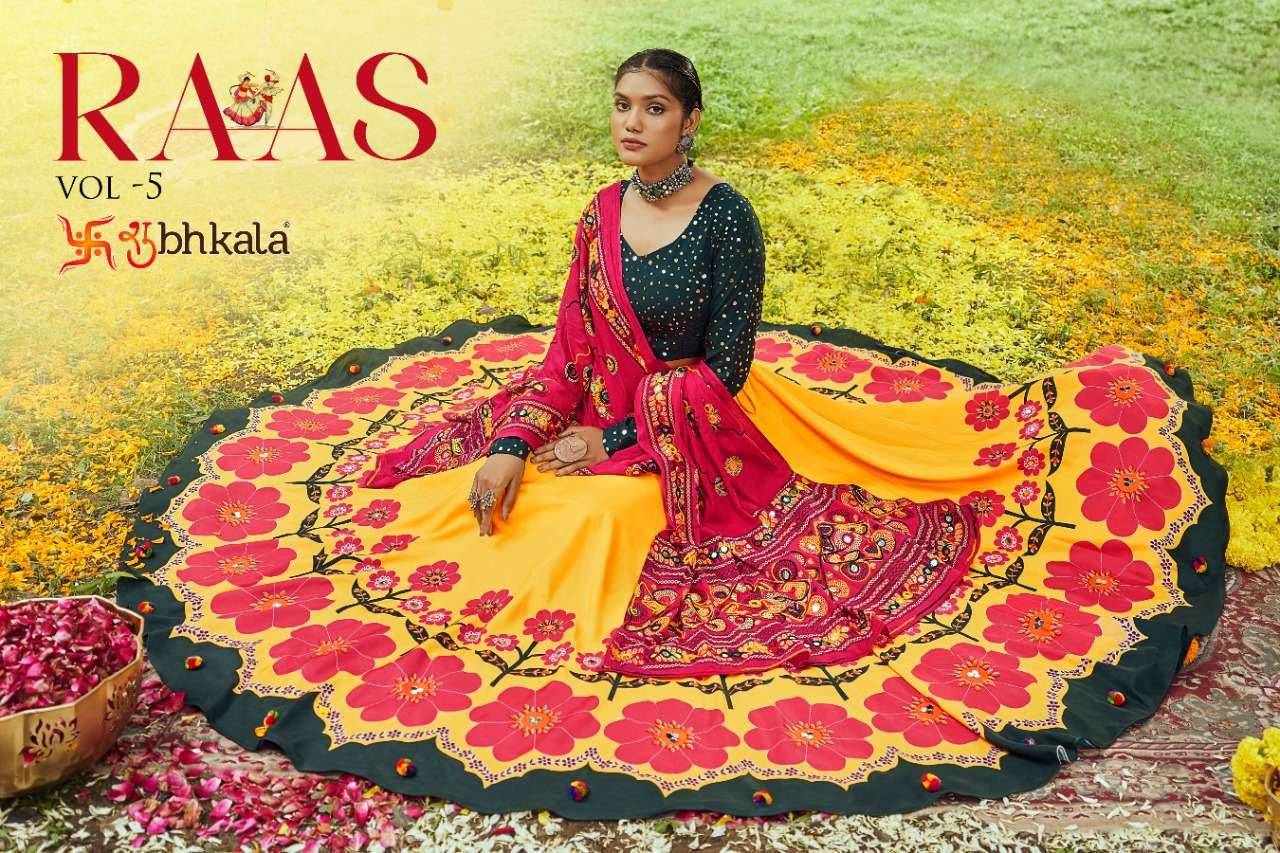 Raas Vol-5 By Shubhkala 2121 To 2129 Series Designer Beautiful Navratri Collection Occasional Wear & Party Wear Fancy Lehengas At Wholesale Price