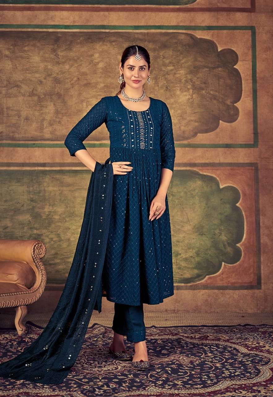 HEER BY PEHER 1028 TO 1031 SERIES SUITS BEAUTIFUL FANCY COLORFUL STYLISH PARTY WEAR & OCCASIONAL WEAR HEAVY GEORGETTE DRESSES AT WHOLESALE PRICE