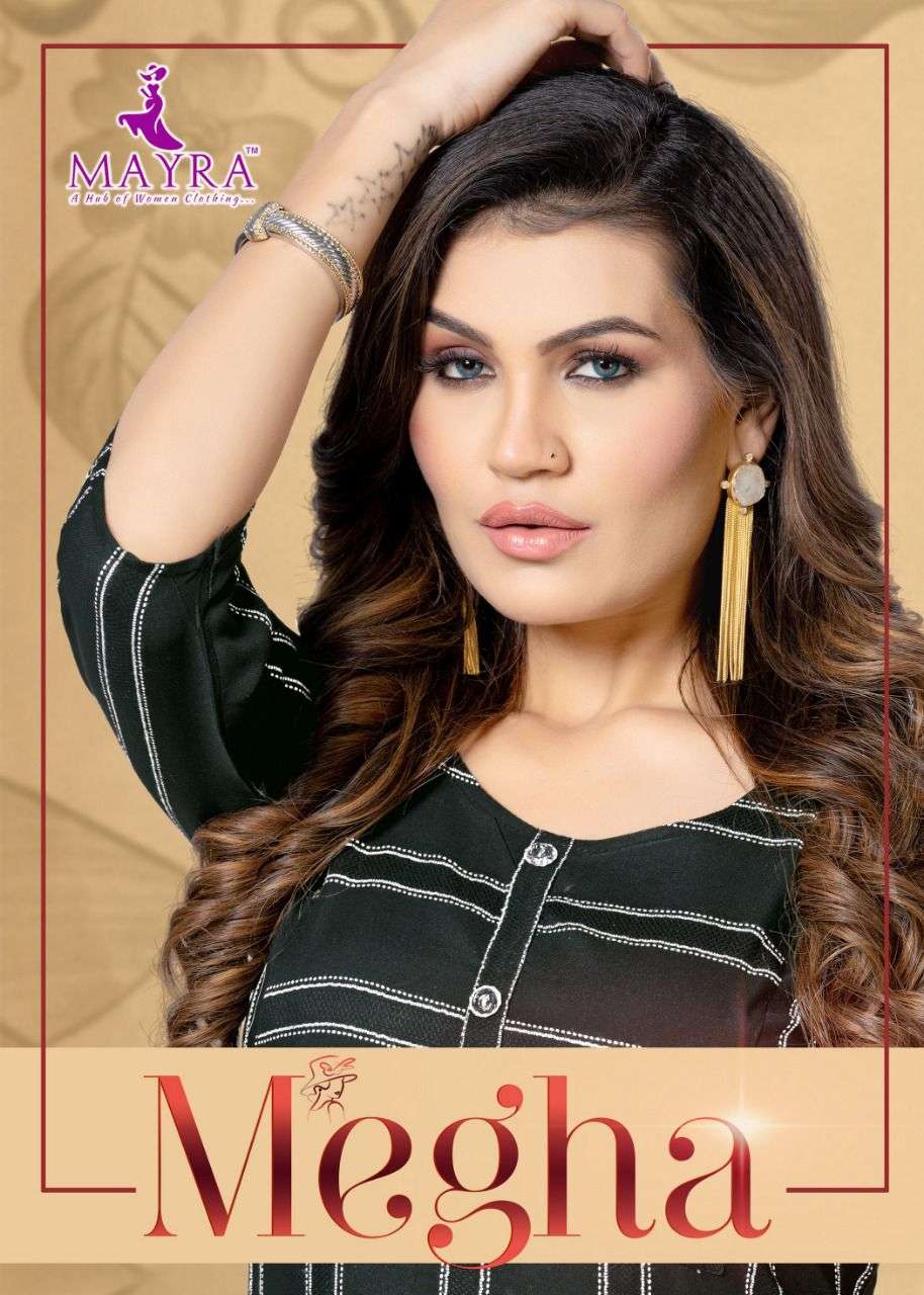 MEGHA BY MAYRA 80019 TO 80024 SERIES BEAUTIFUL STYLISH FANCY COLORFUL CASUAL WEAR & ETHNIC WEAR RAYON FOIL GOWNS AT WHOLESALE PRICE
