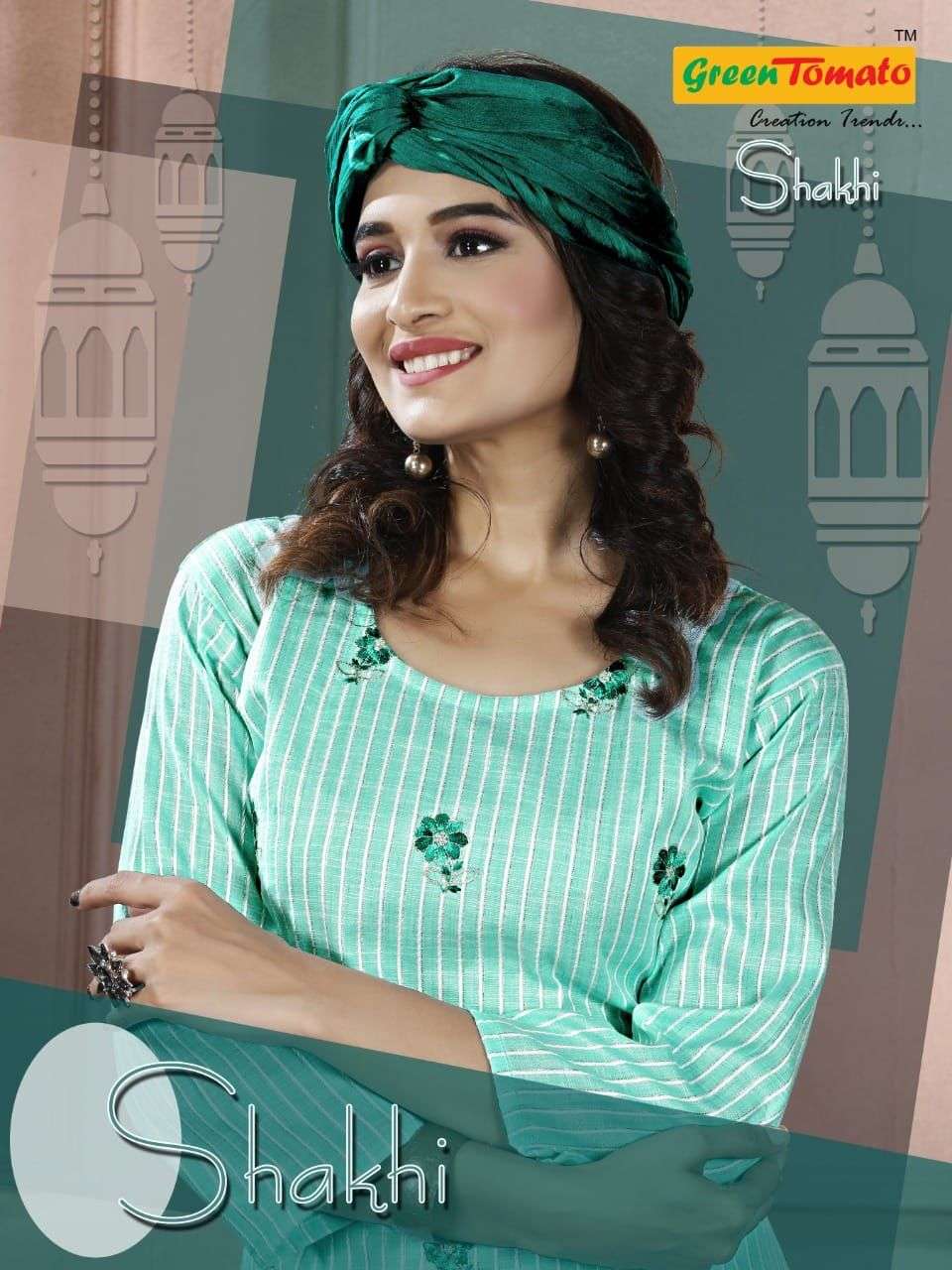 SAKHI BY GREEN TOMATO 001 TO 008 SERIES BEAUTIFUL SUITS COLORFUL STYLISH FANCY CASUAL WEAR & ETHNIC WEAR FANCY DRESSES AT WHOLESALE PRICE