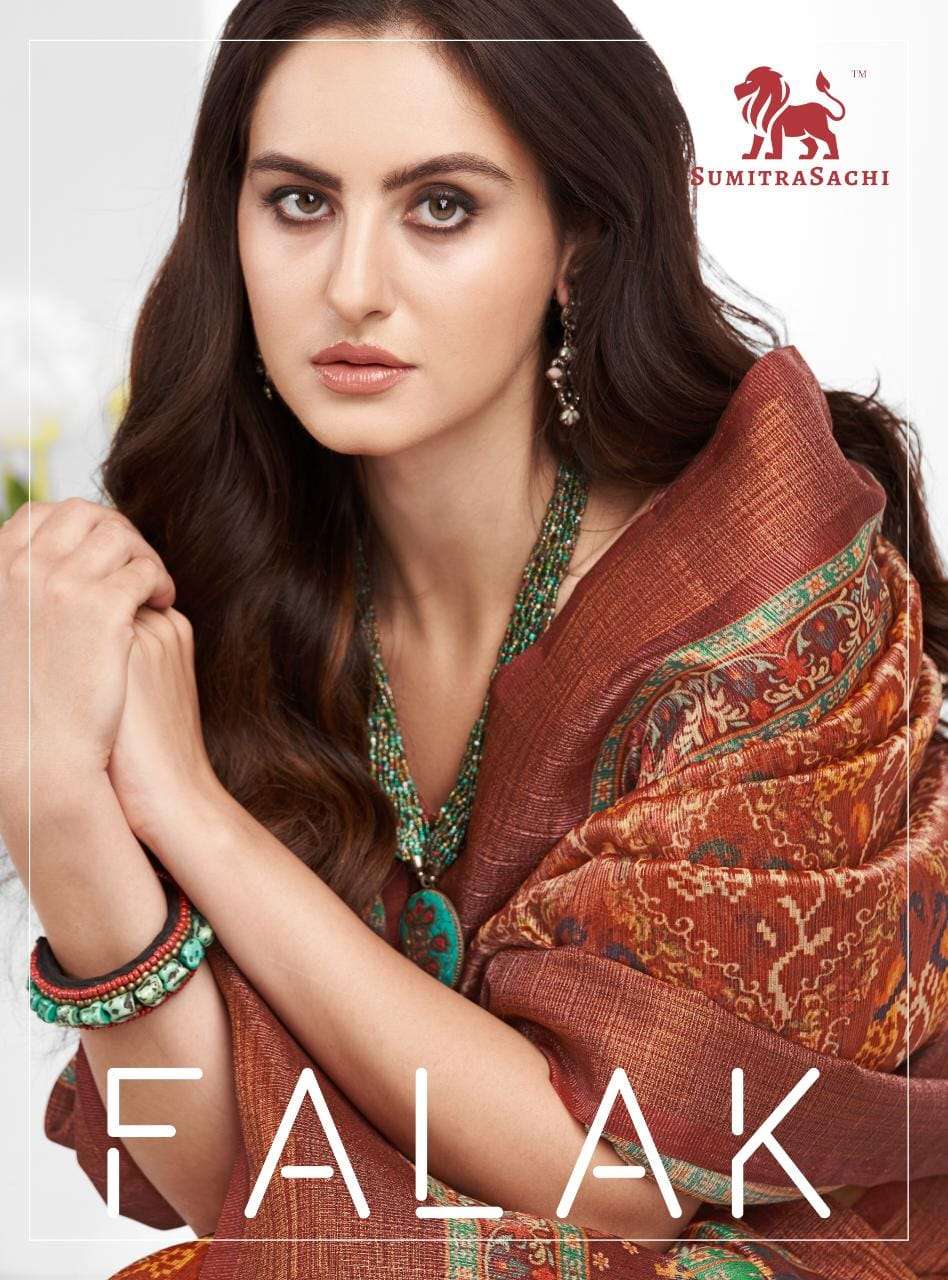 FALAK BY SUMITRASACHI 1001 TO 1007 SERIES INDIAN TRADITIONAL WEAR COLLECTION BEAUTIFUL STYLISH FANCY COLORFUL PARTY WEAR & OCCASIONAL WEAR SOFT TISSUE SAREES AT WHOLESALE PRICE