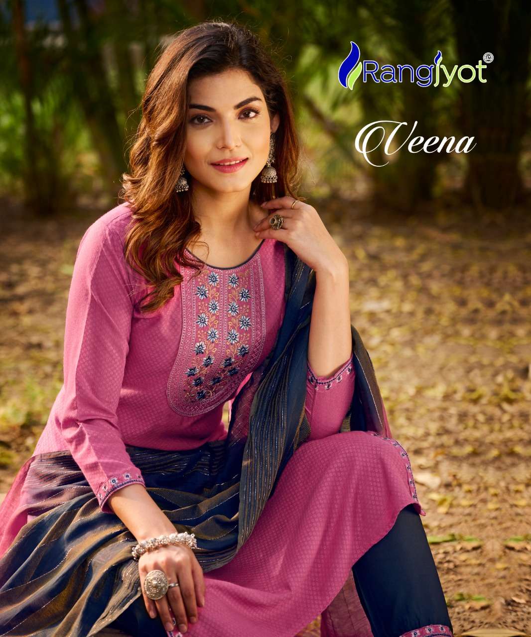 VEENA BY RANGJYOT FASHION 1001 TO 1008 SERIES SUITS BEAUTIFUL FANCY COLORFUL STYLISH PARTY WEAR & OCCASIONAL WEAR RAYON EMBROIDERED DRESSES AT WHOLESALE PRICE