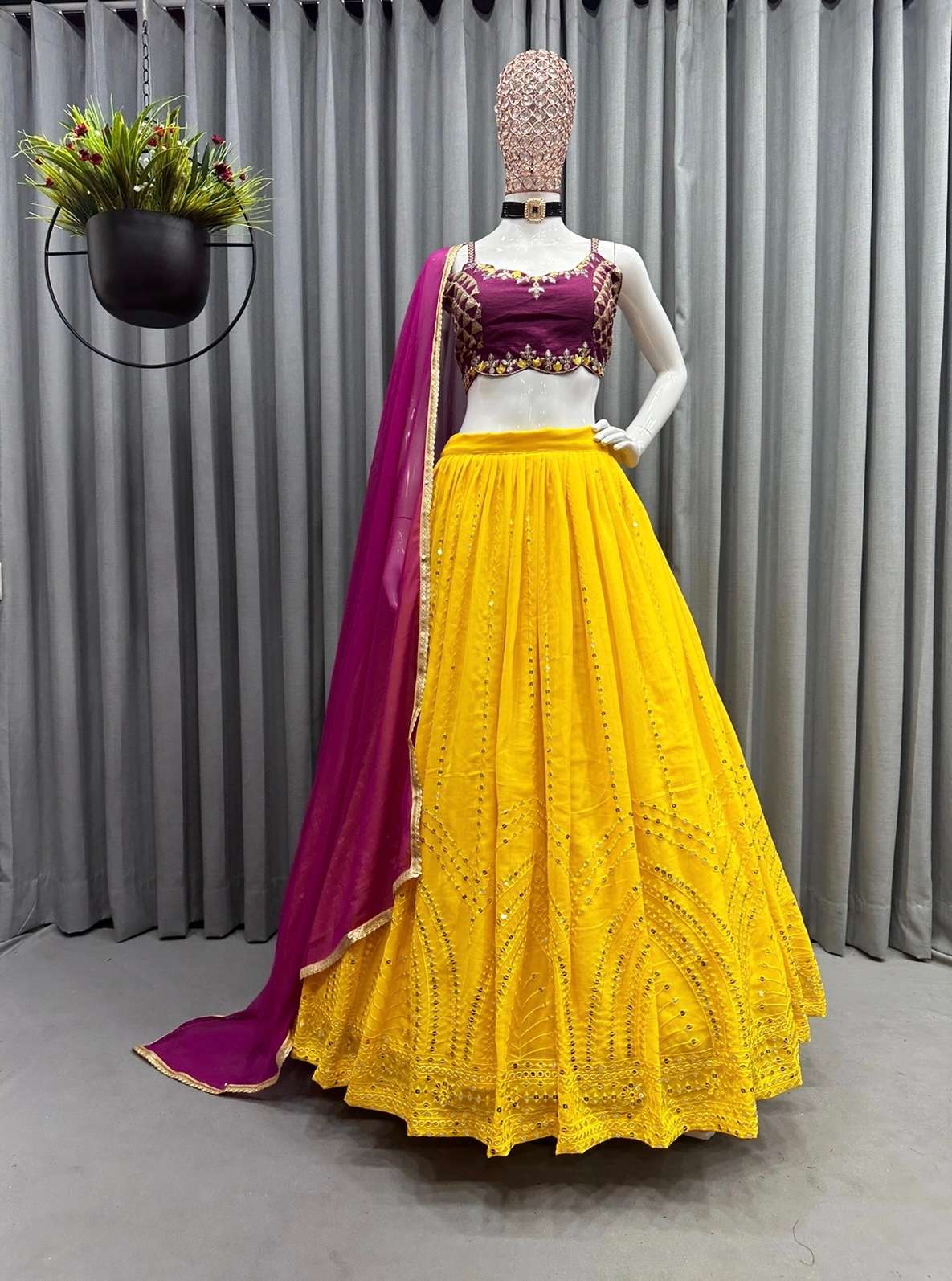 6367 BY FASHID WHOLESALE DESIGNER BEAUTIFUL DESIGNER COLLECTION OCCASIONAL  WEAR & PARTY WEAR SOFT NET LEHENGAS AT WHOLESALE PRICE