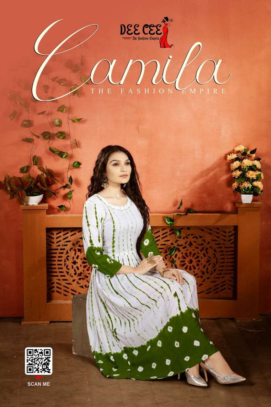 CAMILA BY DEE CEE 1001 TO 1006 SERIES BEAUTIFUL STYLISH FANCY COLORFUL CASUAL WEAR & ETHNIC WEAR HEAVY RAYON GOWNS AT WHOLESALE PRICE