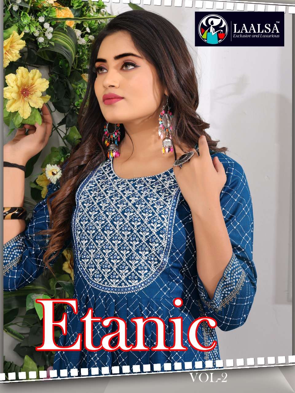 ETANIC VOL-2 BY LAALSA 01 TO 06 SERIES DESIGNER STYLISH FANCY COLORFUL BEAUTIFUL PARTY WEAR & ETHNIC WEAR COLLECTION RAYON KURTIS WITH BOTTOM AT WHOLESALE PRICE