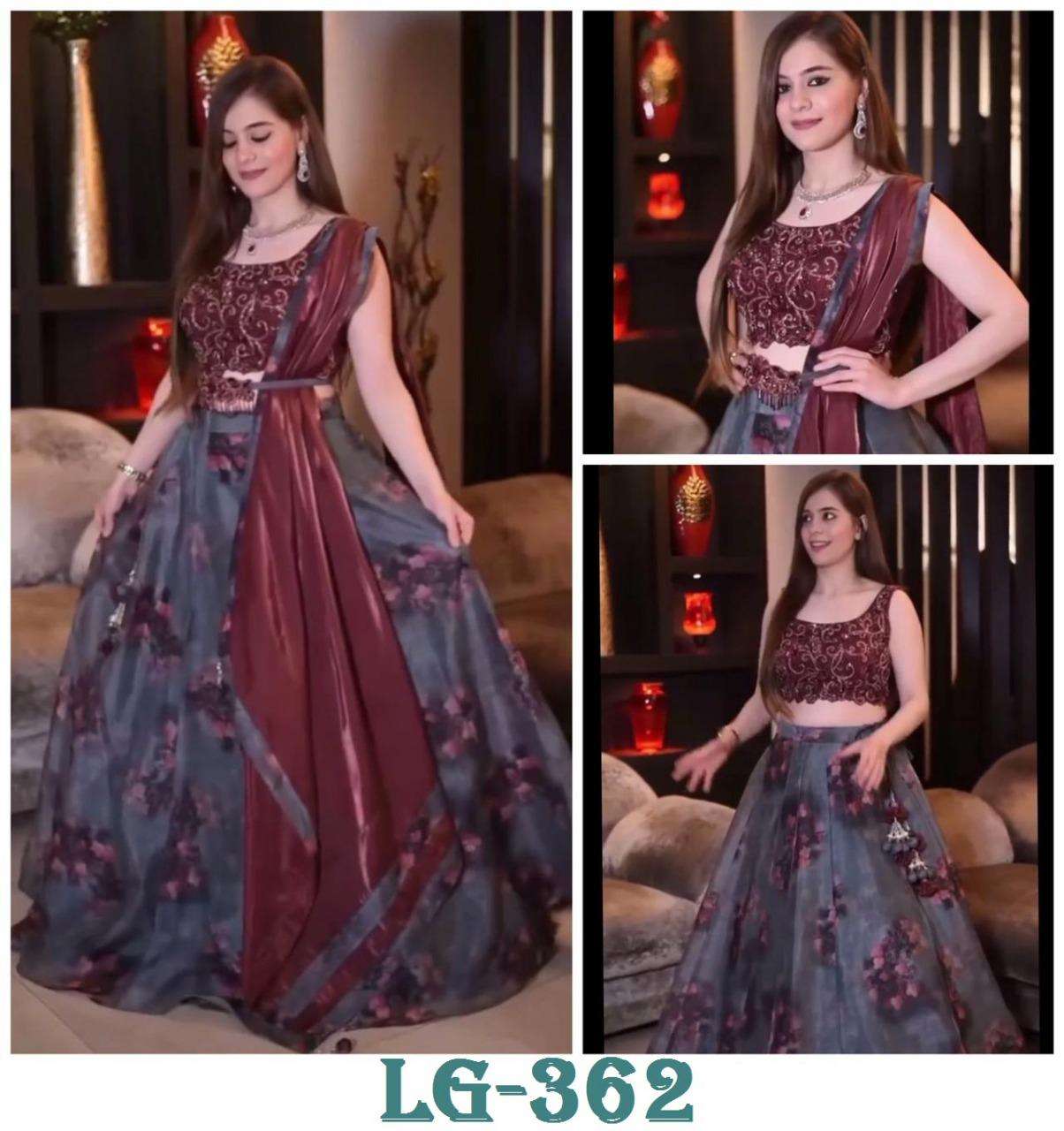 L-362 By Fashid Wholesale Designer Beautiful Festive Collection Occasional Wear & Party Wear Organza Lehengas At Wholesale Price