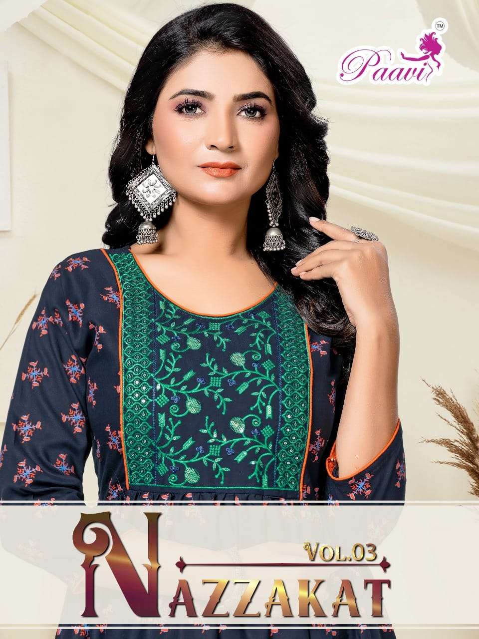 NAZZAKAT VOL-3 BY PAAVI 301 TO 308 SERIES BEAUTIFUL STYLISH FANCY COLORFUL CASUAL WEAR & ETHNIC WEAR RAYON PRINT GOWNS AT WHOLESALE PRICE