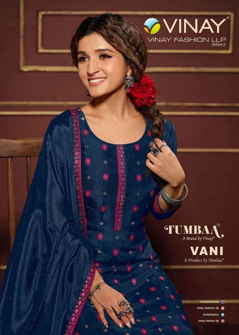 Tumbaa Vani By Vinay Fashion 40921 To 40928 Series Beautiful Suits Colorful Stylish Fancy Casual Wear & Ethnic Wear Dola Jacquard Embroidered Dresses At Wholesale Price
