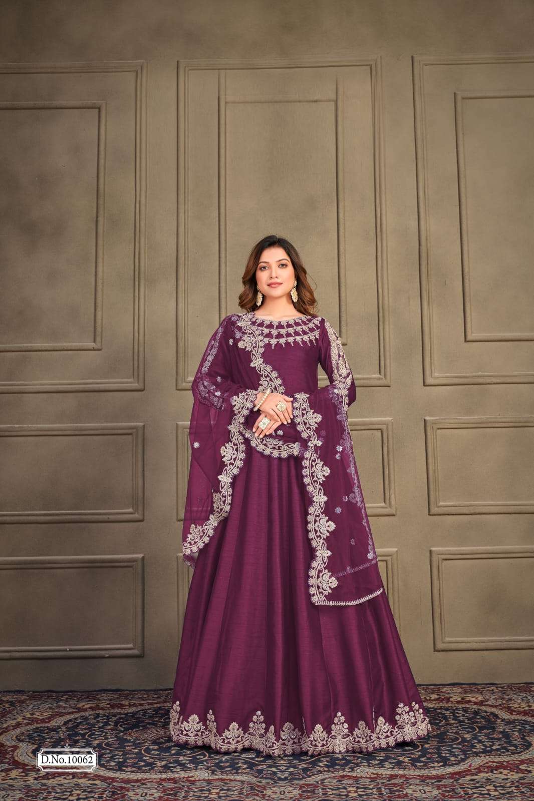 Kalyan Silks - Maroon Color #Salwar Full #Gown (Rs6,560) @ #kalyansilks.com  Shop online: https://bit.ly/2TNiXGt | Facebook