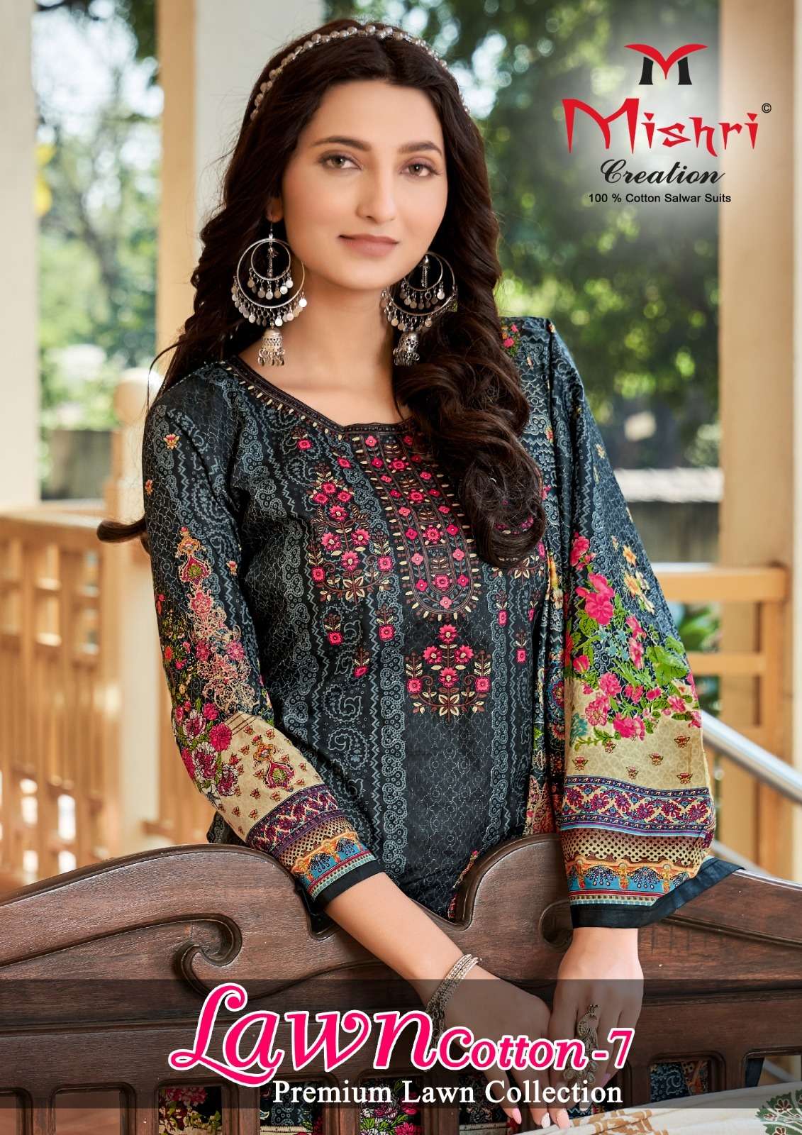 Lawn Cotton Vol-7 By Mishri 7001 To 7006 Series Beautiful Stylish Suits Fancy Colorful Casual Wear & Ethnic Wear & Ready To Wear Pure Cotton Printed Dresses At Wholesale Price