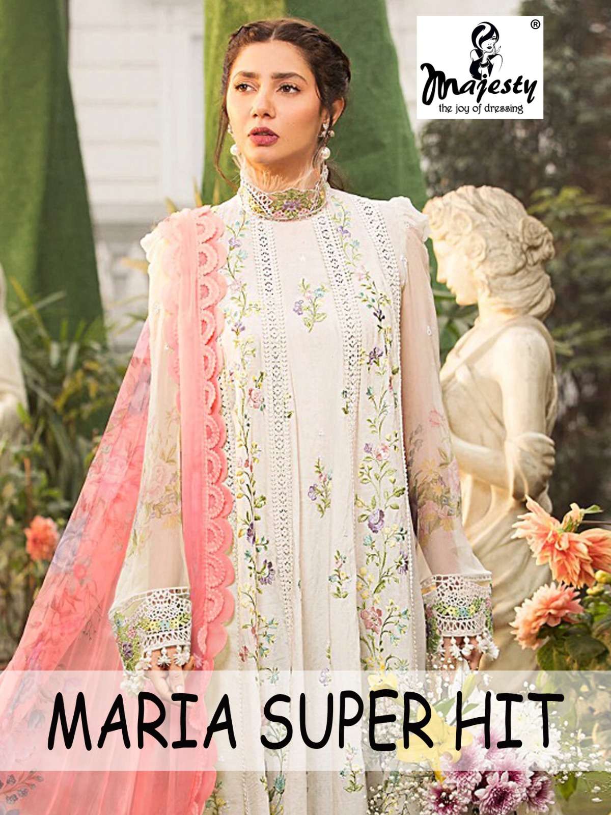 MARIA SUPER HIT BY MAJESTY 5001 TO 5004 SERIES PAKISTANI SUITS BEAUTIFUL FANCY COLORFUL STYLISH PARTY WEAR & OCCASIONAL WEAR PURE COTTON DIGITAL PRINT DRESSES AT WHOLESALE PRICE
