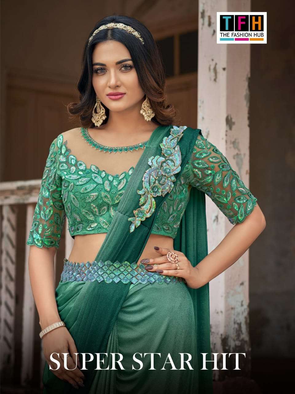 Super Star Hit By Tfh 7321 To 7323 Series Indian Traditional Wear Collection Beautiful Stylish Fancy Colorful Party Wear & Occasional Wear Fancy Sarees At Wholesale Price