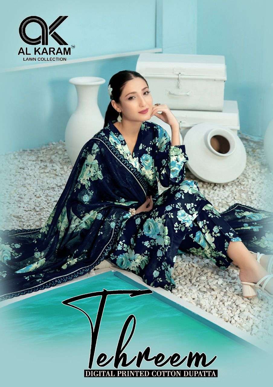 TEHREEM BY AL KARAM LAWN COLLECTION 1001 TO 1006 SERIES BEAUTIFUL