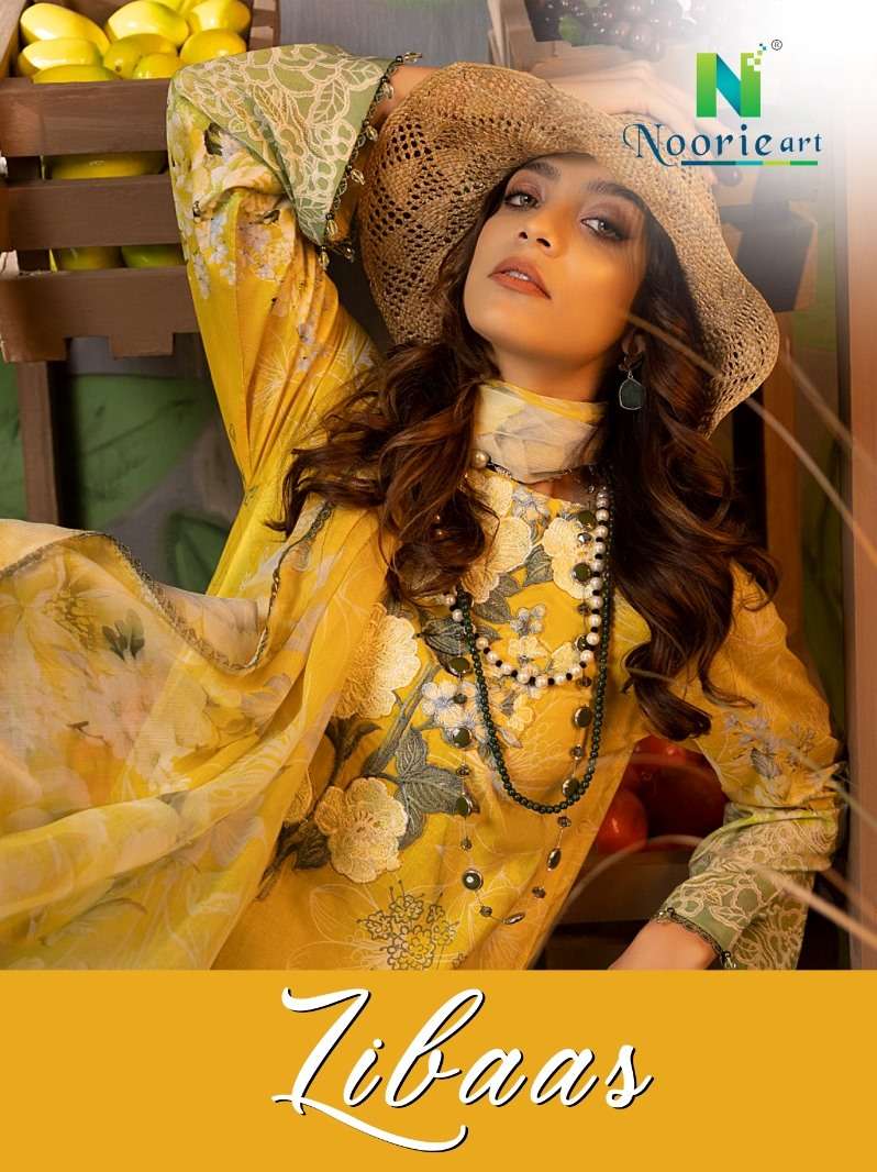 Libaas By Noorie Arts 01 To 09 Series Pakistani Suits Beautiful Fancy Colorful Stylish Party Wear & Occasional Wear Pure Cambric Cotton With Embroidery Dresses At Wholesale Price
