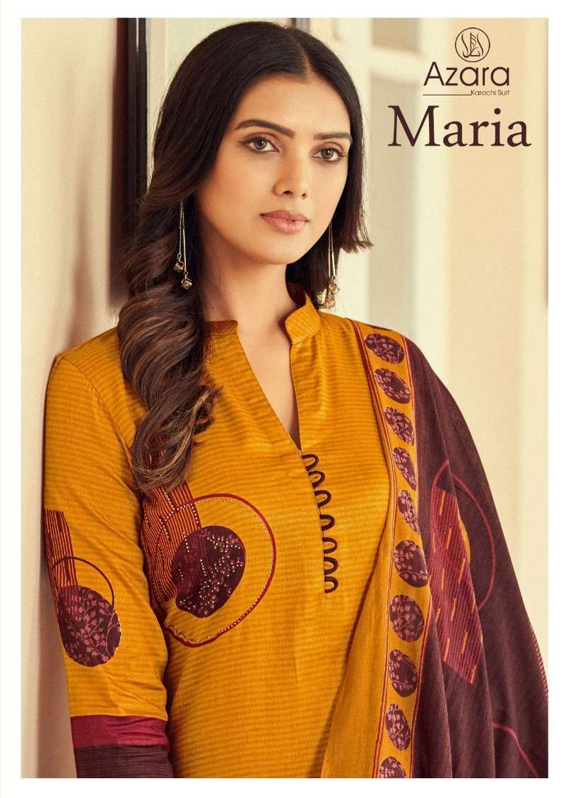 Maria By Azara 54001 To 54006 Series Designer Festive Suits Beautiful Fancy Stylish Colorful Party Wear & Occasional Wear Pure Jam Cotton Print Work Dresses At Wholesale Price