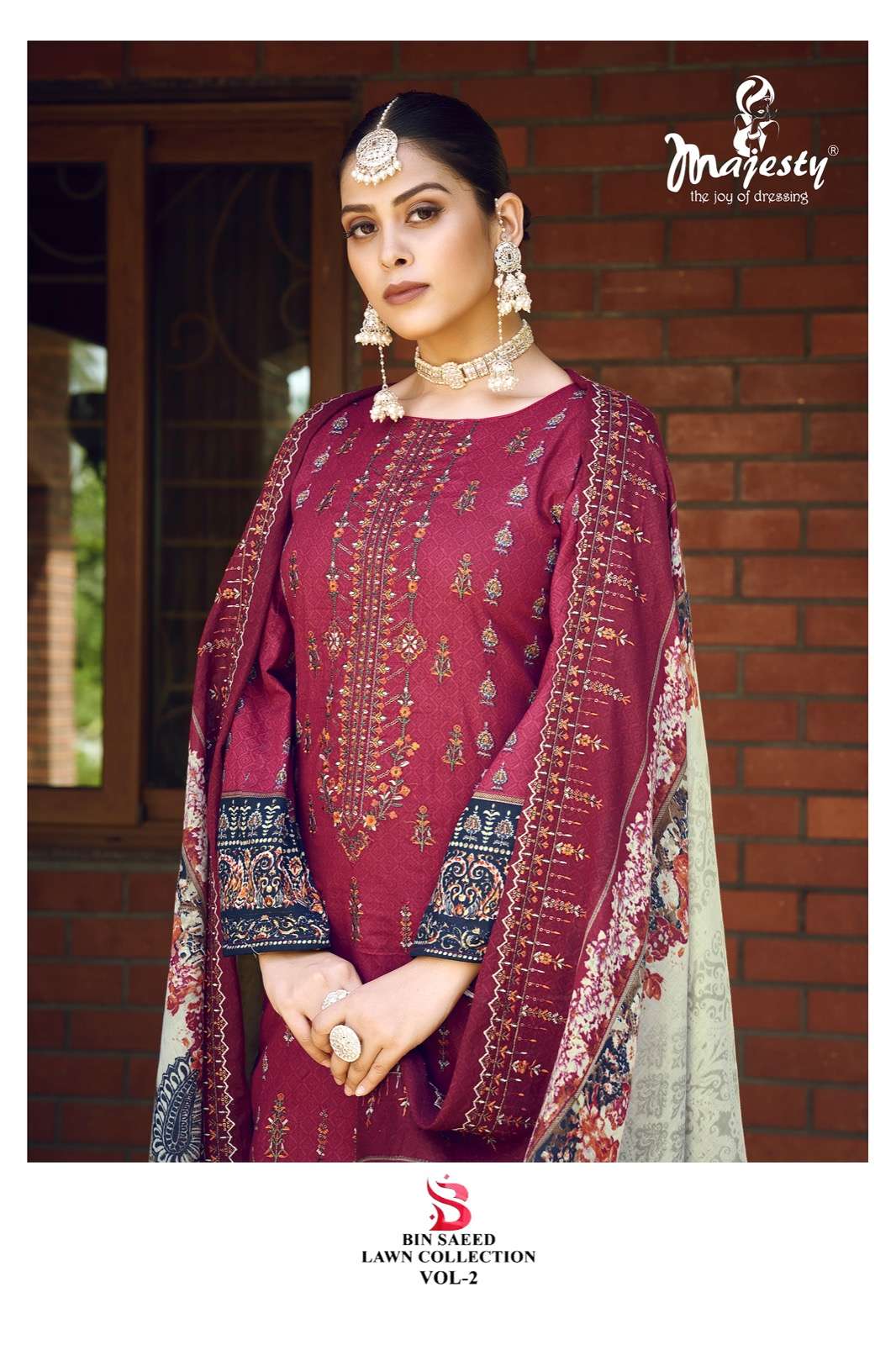 Bin Saeed Lawn Collection Vol-2 By Majesty 2001 To 2004 Series Designer Pakistani Suits Collection Beautiful Stylish Fancy Colorful Party Wear & Occasional Wear Pure Cotton Embroidered Dresses At Wholesale Price