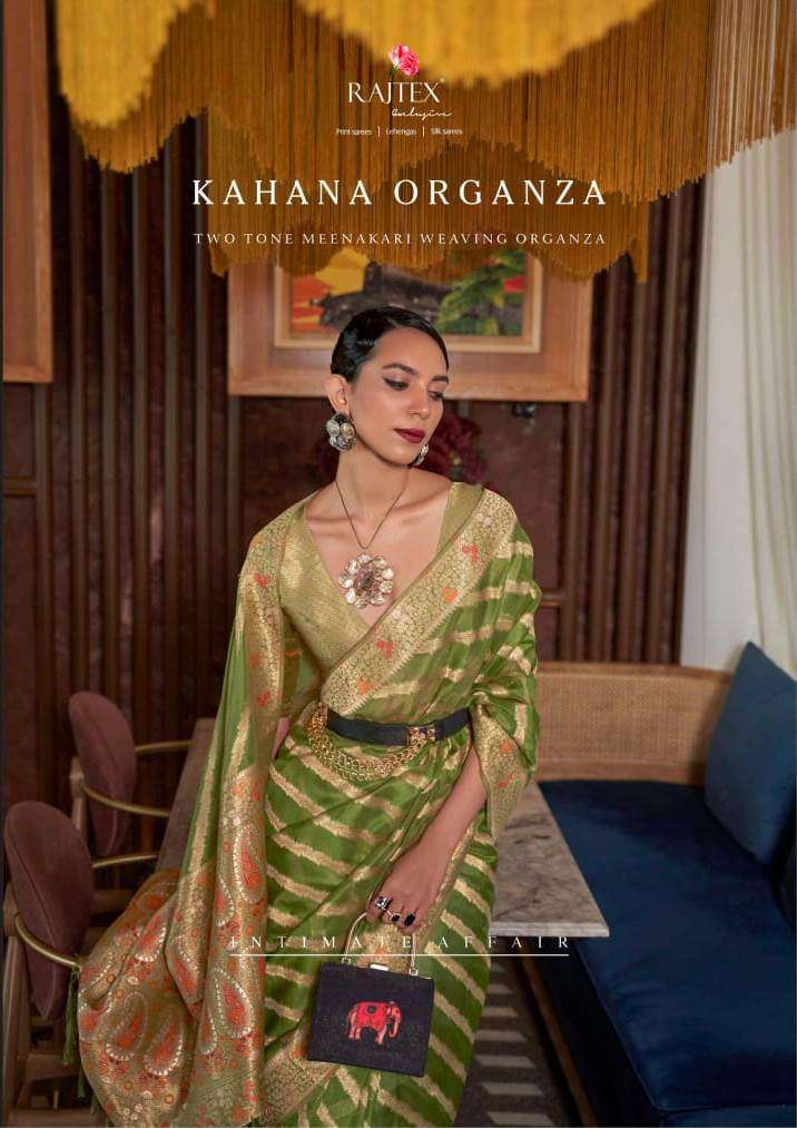 Kahana Organza By Raj Tex 279001 To 279006 Series Indian Traditional Wear Collection Beautiful Stylish Fancy Colorful Party Wear & Occasional Wear Organza Sarees At Wholesale Price