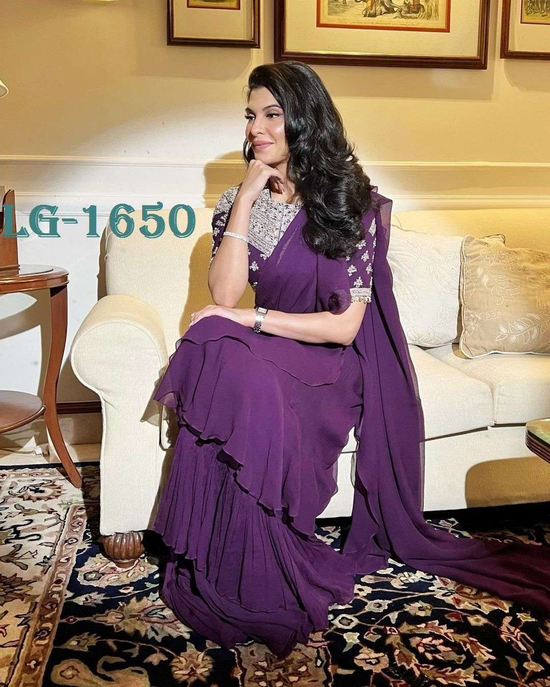 Lg-1650 By Fashid Wholesale Indian Traditional Wear Collection Beautiful Stylish Fancy Colorful Party Wear & Occasional Wear Faux Georgette Embroidered Sarees At Wholesale Price