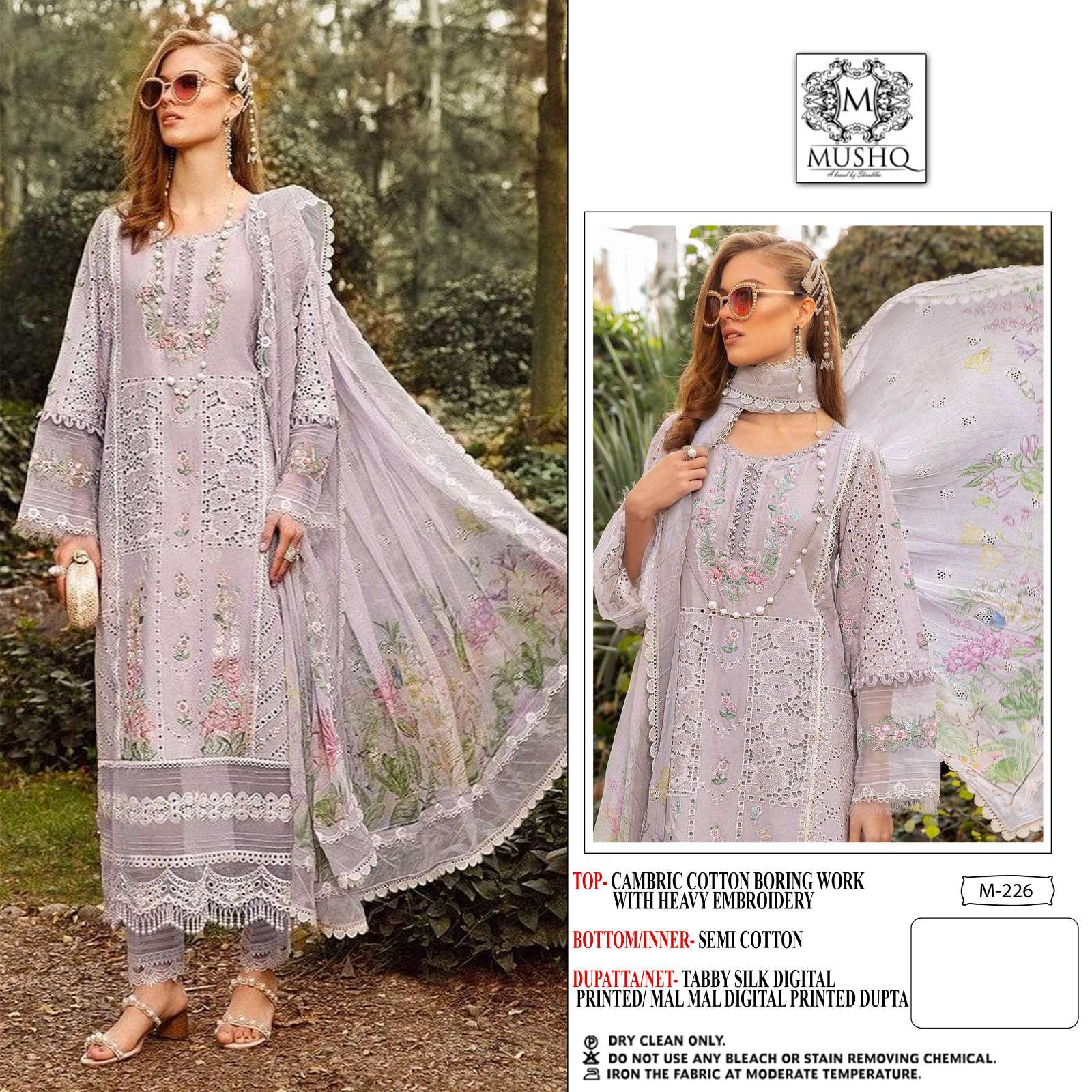 Mushq Hit Design 226 By Mushq Beautiful Stylish Pakistani Suits Fancy Colorful Casual Wear & Ethnic Wear & Ready To Wear Cambric Cotton Embroidery Dresses At Wholesale Price