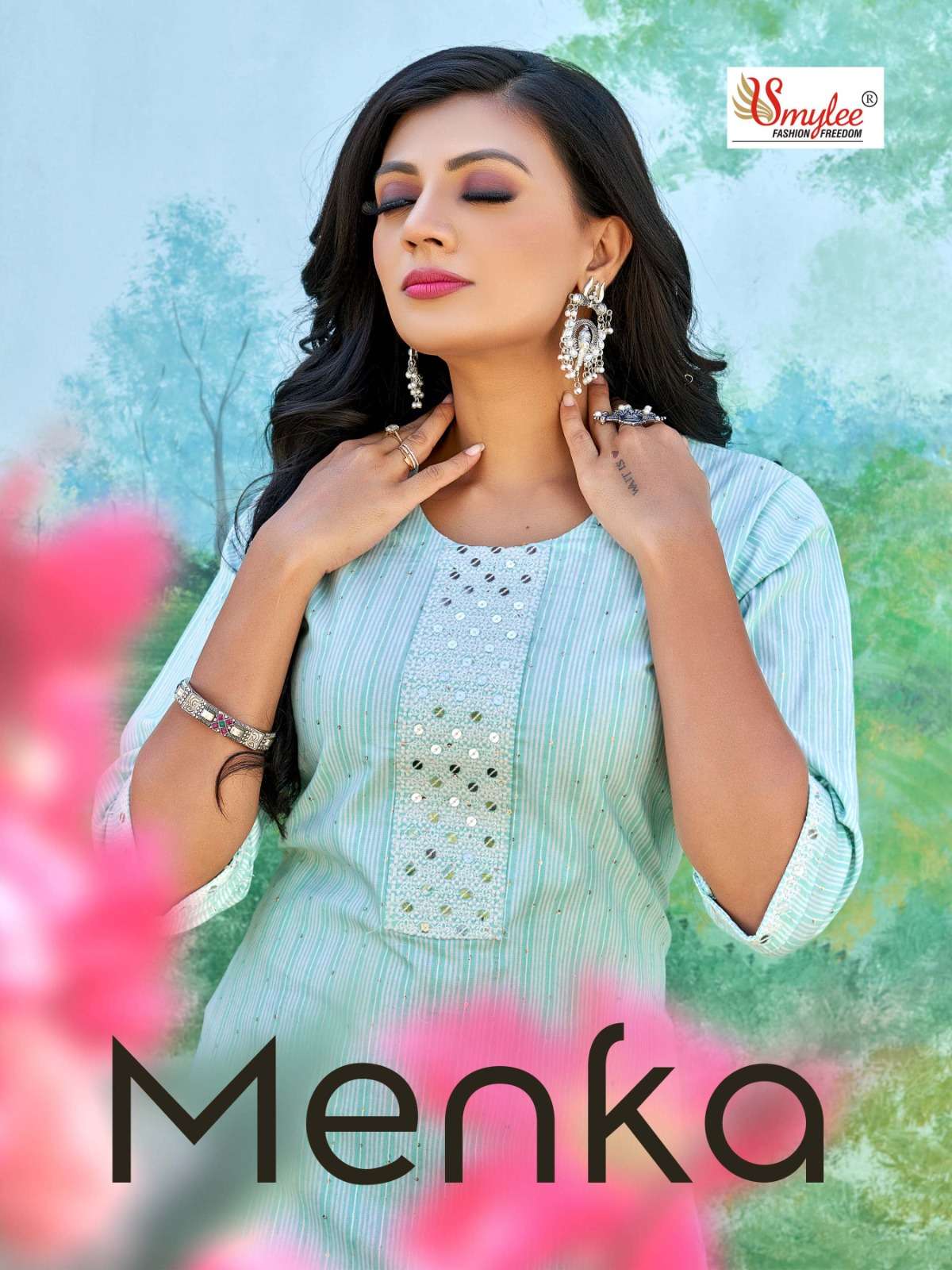 Menka By Smylee 1001 To 1008 Series Designer Stylish Fancy Colorful Beautiful Party Wear & Ethnic Wear Collection Cotton Lining Kurtis At Wholesale Price