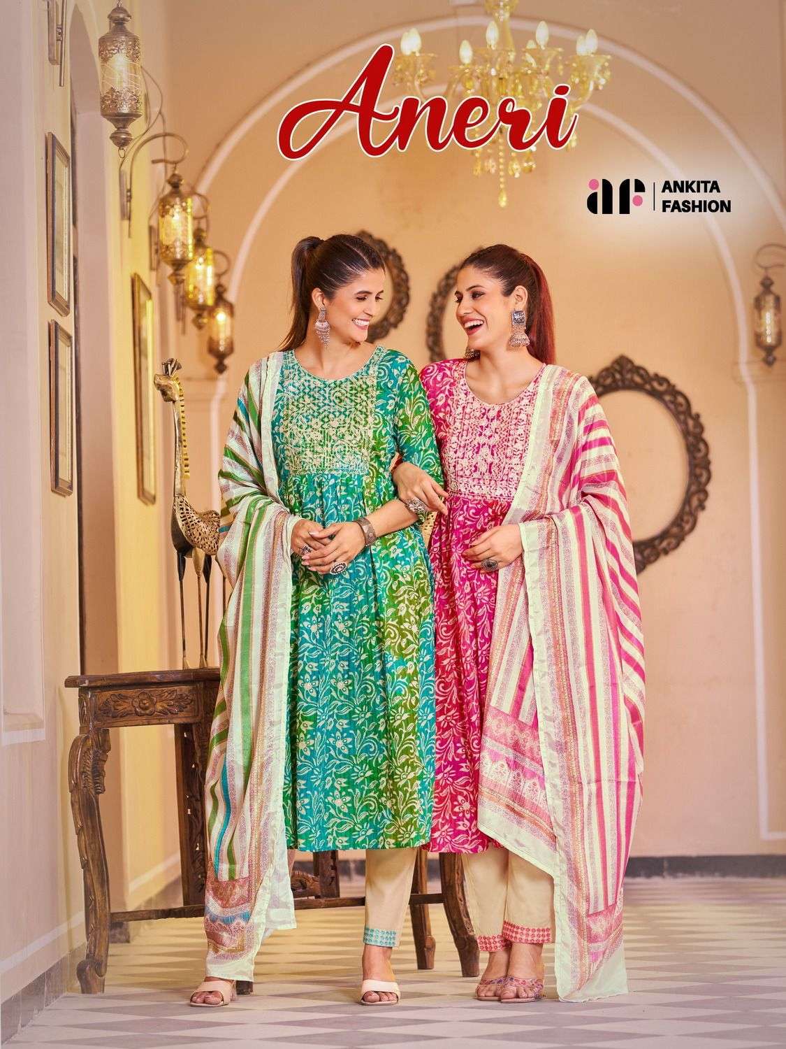 Aneri By Ankita Fashion 5001 To 5006 Series Designer Festive Suits Beautiful Fancy Colorful Stylish Party Wear & Occasional Wear Pure Mal Cotton Dresses At Wholesale Price