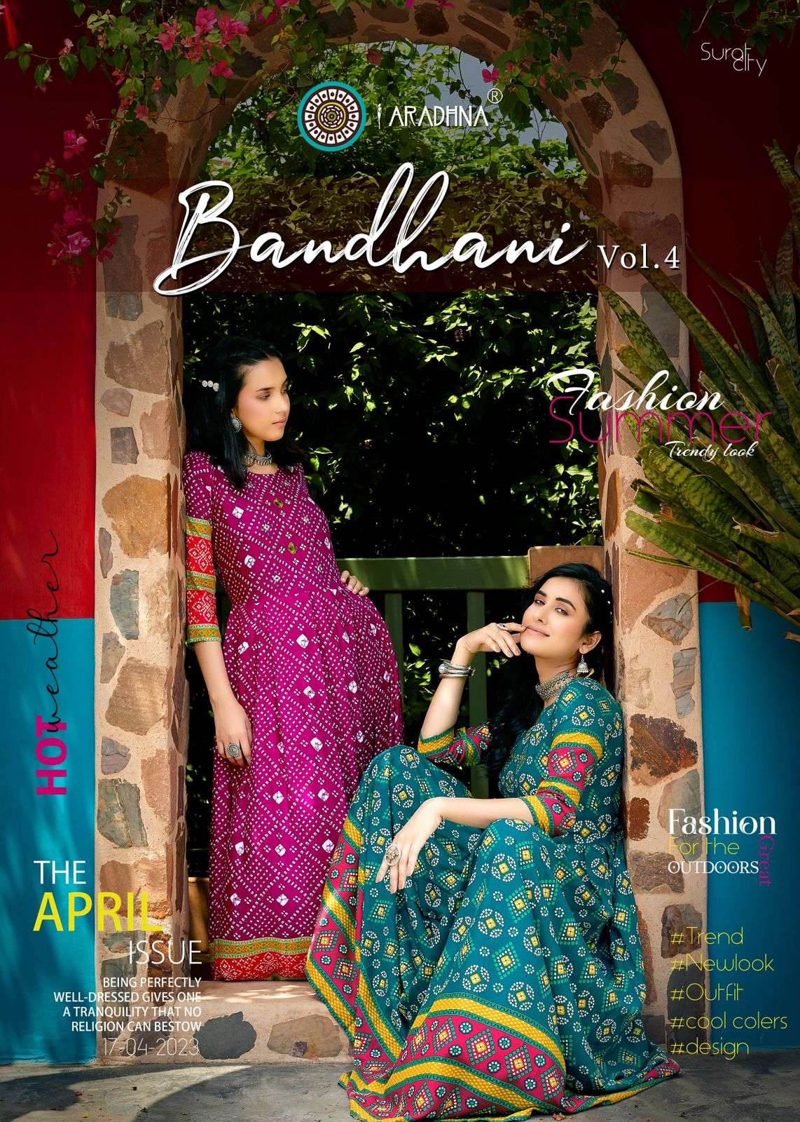 Bandhani Vol-4 By Aradhna Fashion 4001 To 4012 Series Beautiful Stylish Fancy Colorful Casual Wear & Ethnic Wear Rayon Print Gowns At Wholesale Price