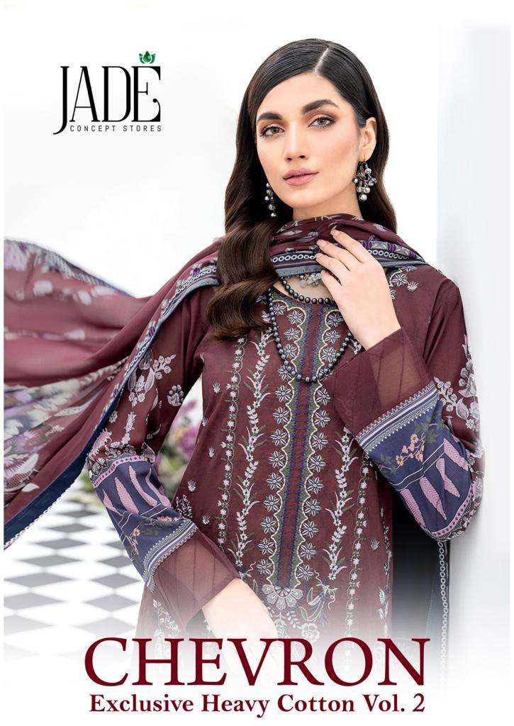 Chevron Vol-2 By Jade 11 To 16 Series Beautiful Pakistani Suits Colorful Stylish Fancy Casual Wear & Ethnic Wear Pure Lawn Dresses At Wholesale Price