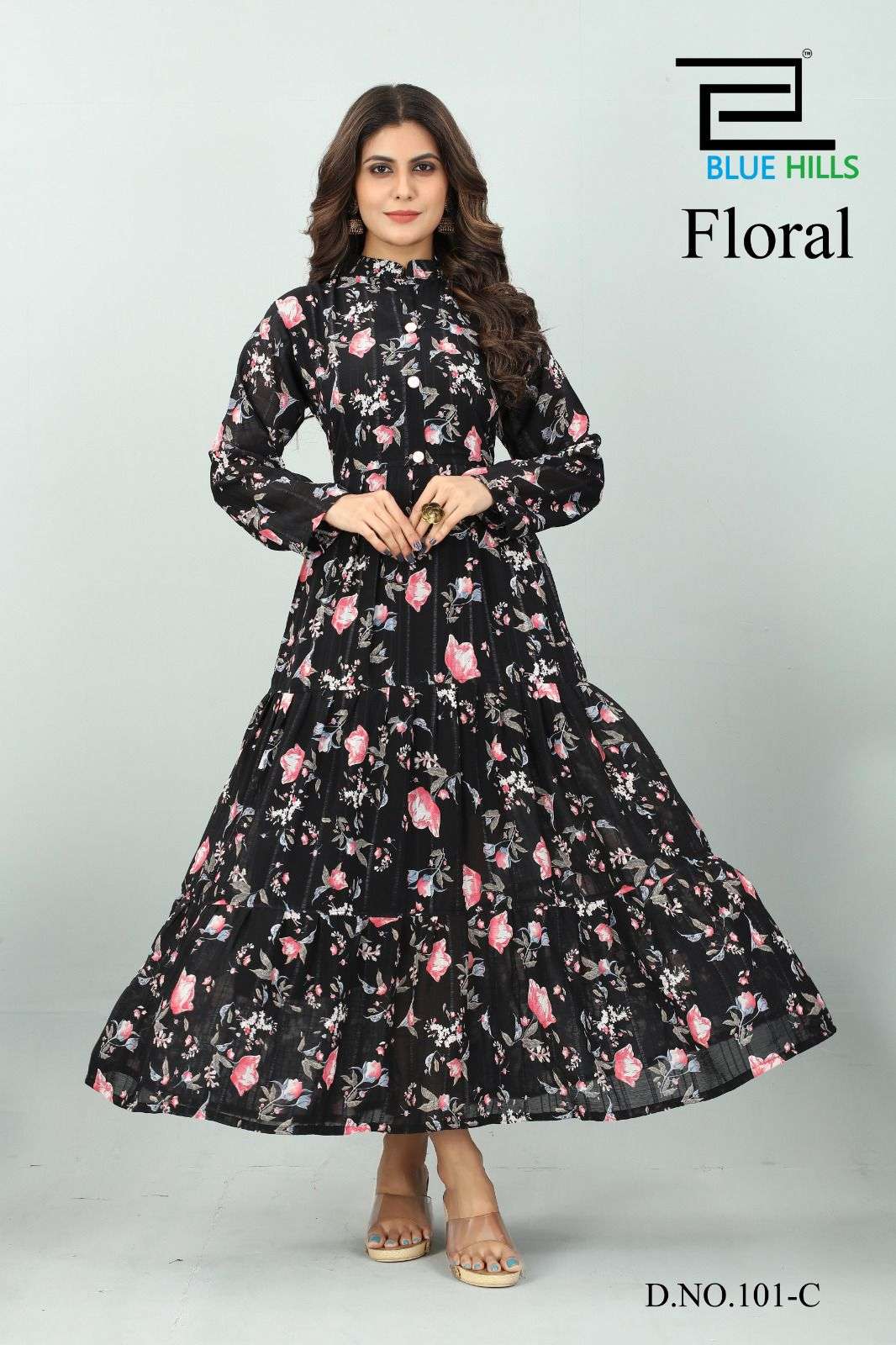 FLORAL BY BLUE HILLS 101-A TO 101-C SERIES BEAUTIFUL STYLISH FANCY COLORFUL  CASUAL WEAR