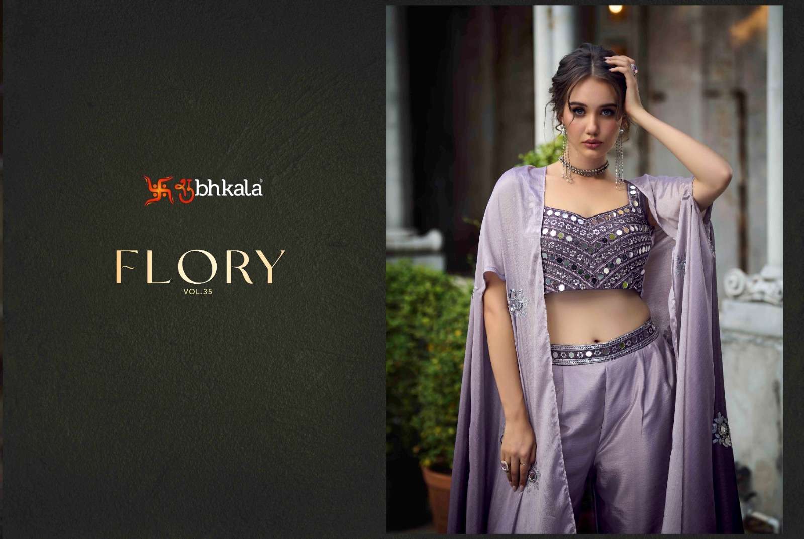 Flory Vol-35 By Shubhkala 4911 To 4914 Series Designer Stylish Fancy Colorful Beautiful Party Wear & Ethnic Wear Collection Chinnon/Georgette Tops With Bottom At Wholesale Price