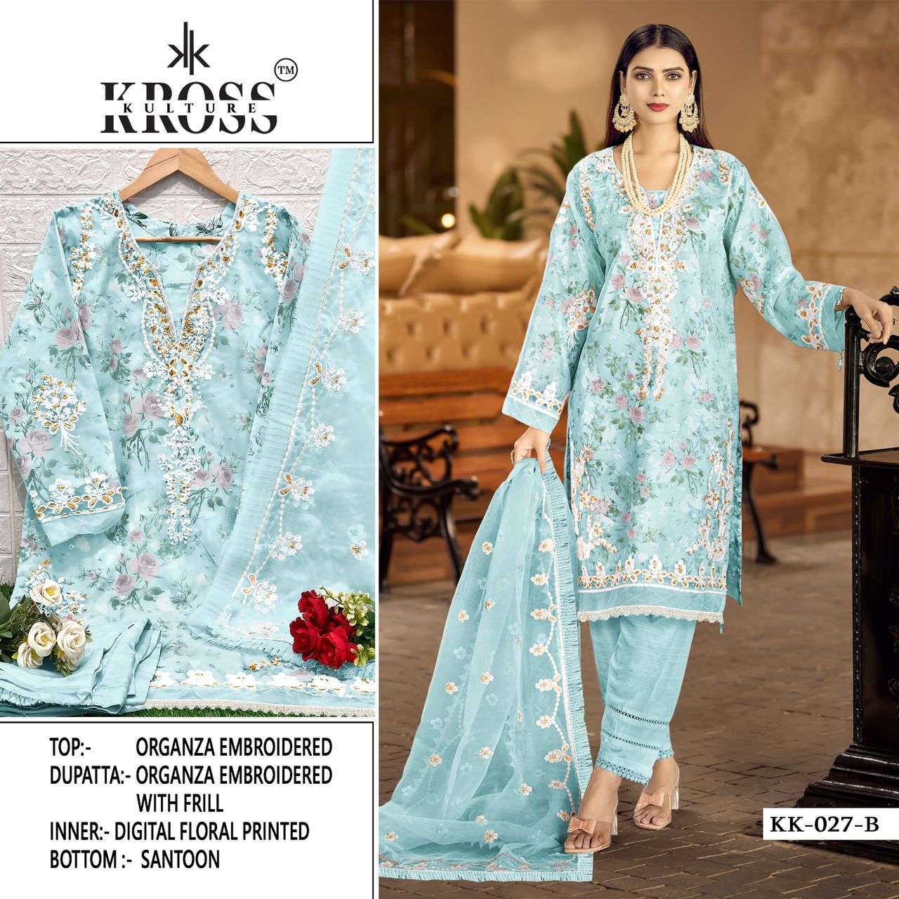 KROSS KULTURE 027 COLOURS BY FASHID WHOLESALE 027-A TO 027-D SERIES  BEAUTIFUL PAKISTANI SUITS