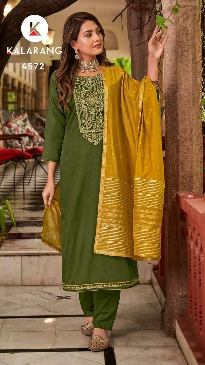 Ladli By Kalarang 4571 To 4574 Series Beautiful Stylish Suits Fancy Colorful Casual Wear & Ethnic Wear & Ready To Wear Jam Silk Dresses At Wholesale Price