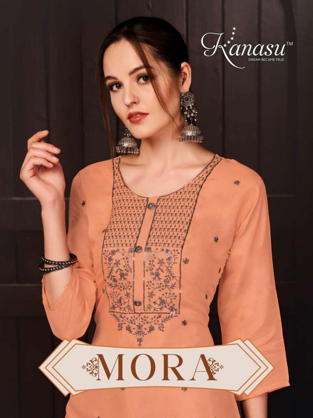 Mora By Kanasu 1001 To 1008 Series Designer Stylish Fancy Colorful Beautiful Party Wear & Ethnic Wear Collection Muslin Kurtis At Wholesale Price