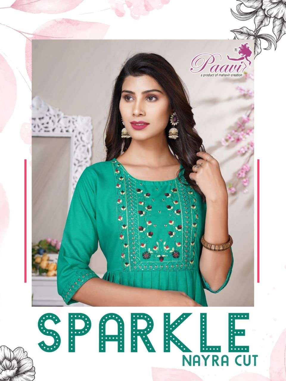 Sparkle By Paavi 001 To 008 Series Beautiful Stylish Fancy Colorful Casual Wear & Ethnic Wear Heavy Rayon Foil Kurtis At Wholesale Price