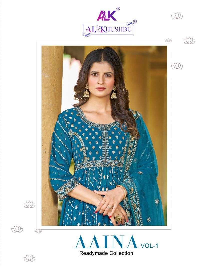 AAINA VOL-1 BY AL KHUSHBU 100016 TO 100018 SERIES PAKISTANI SUITS BEAUTIFUL  FANCY COLORFUL STYLISH PARTY WEAR & OCCASIONAL WEAR FAUX GEORGETTE  EMBROIDERY DRESSES AT WHOLESALE PRICE