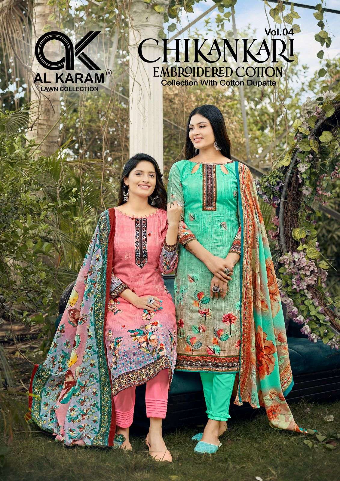 Chikankari Vol-4 By Al Karam Lawn Collection 4001 To 4006 Series Beautiful Festive Suits Colorful Stylish Fancy Casual Wear & Ethnic Wear Pure Cotton Print Dresses At Wholesale Price