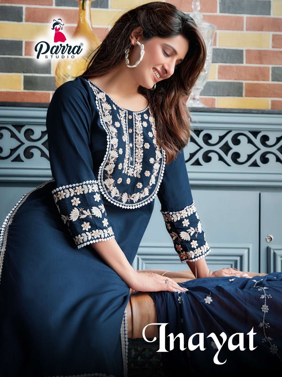 Inayat By Parra Studio 1001 To 1008 Series Beautiful Festive Suits Stylish Fancy Colorful Party Wear & Occasional Wear Pure Rayon Dresses At Wholesale Price