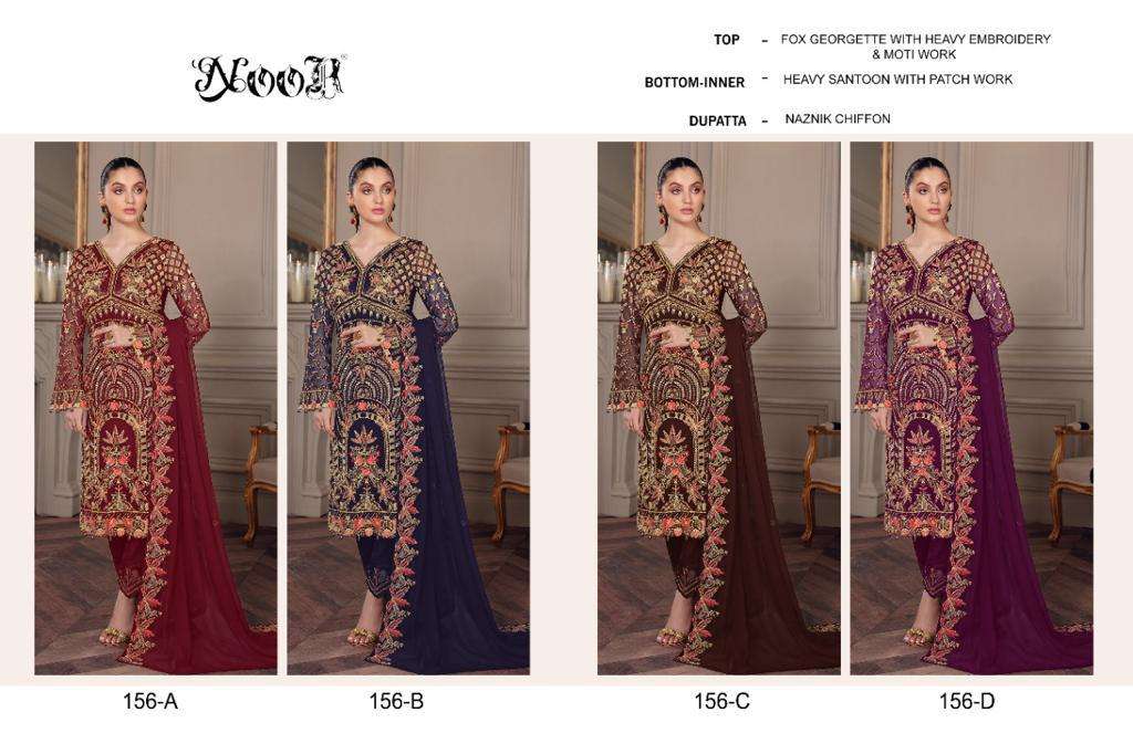 Libas 156 Colours By Libas 156-A To 156-D Series Beautiful Stylish Pakistani Suits Fancy Colorful Casual Wear & Ethnic Wear & Ready To Wear Faux Georgette Embroidered Dresses At Wholesale Price