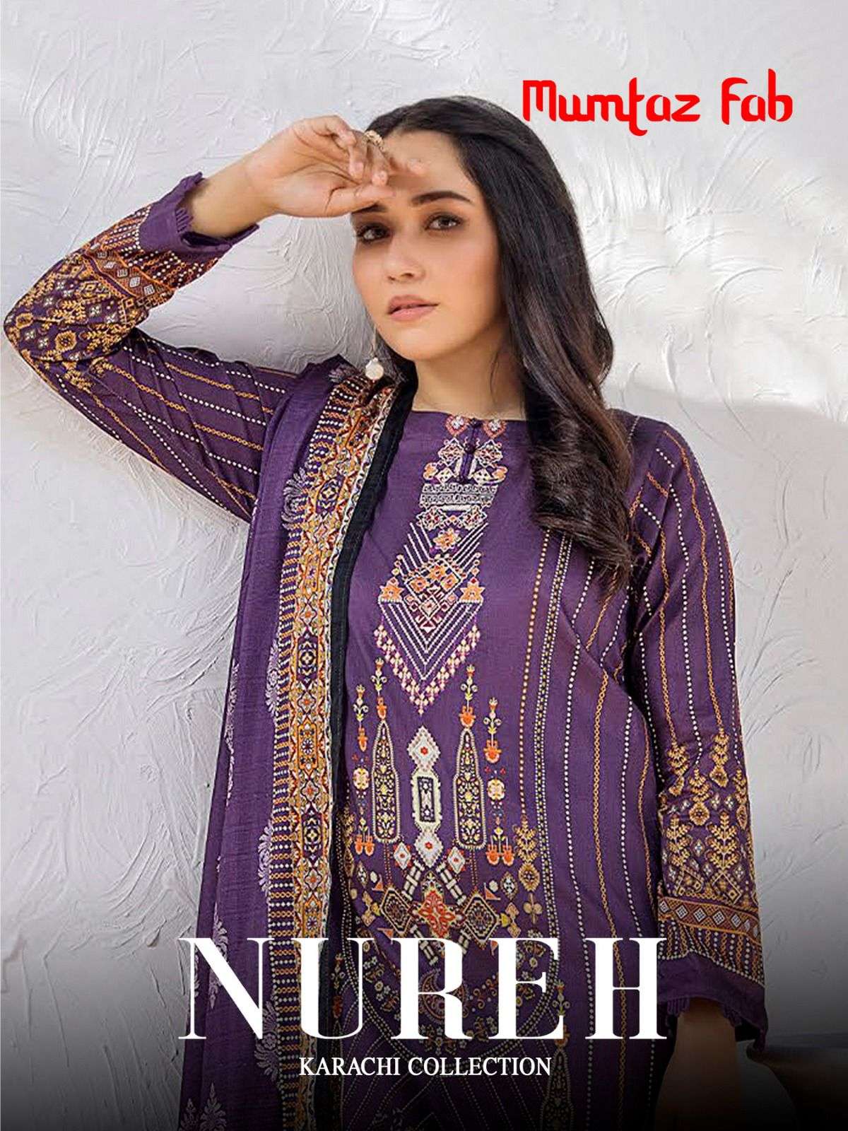 Nureh By Mumtaz Arts 1001 To 1006 Series Beautiful Pakistani Suits Stylish Colorful Fancy Casual Wear & Ethnic Wear Pure Cambric Print Dresses At Wholesale Price