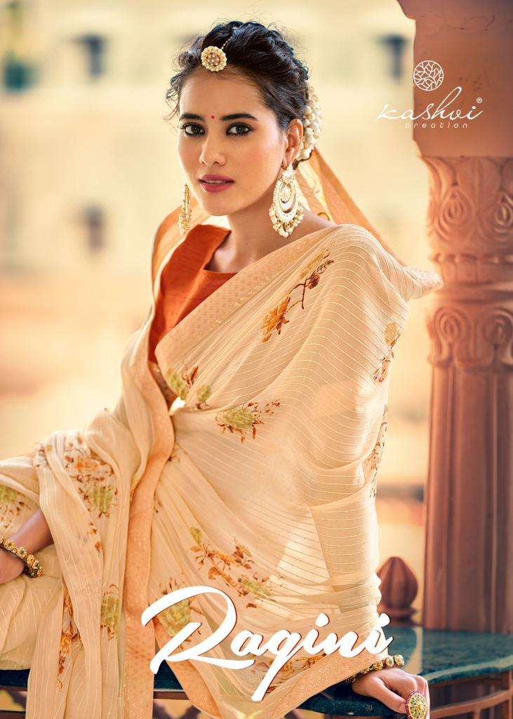 Ragini By Kashvi Creation 4001 To 4010 Series Indian Traditional Wear Collection Beautiful Stylish Fancy Colorful Party Wear & Occasional Wear Georgette Sarees At Wholesale Price