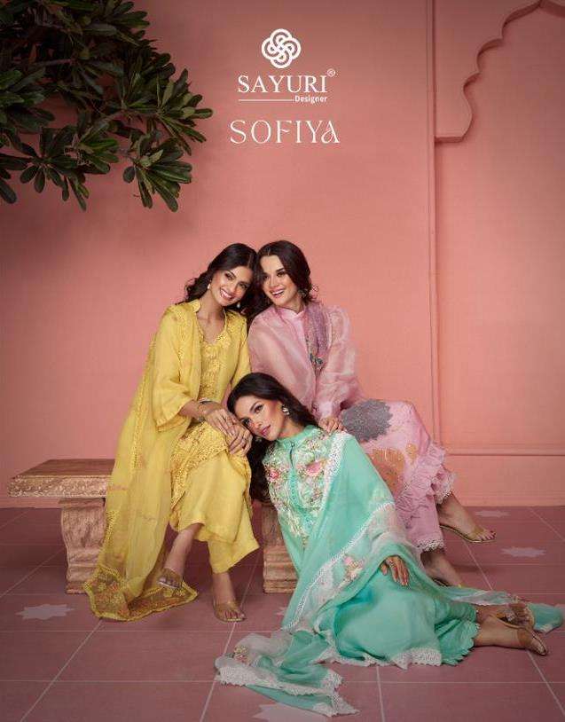 Sofiya By Sayuri 5262 To 5266 Series Beautiful Suits Colorful Stylish Fancy Casual Wear & Ethnic Wear Organza/Premium Silk Dresses At Wholesale Price