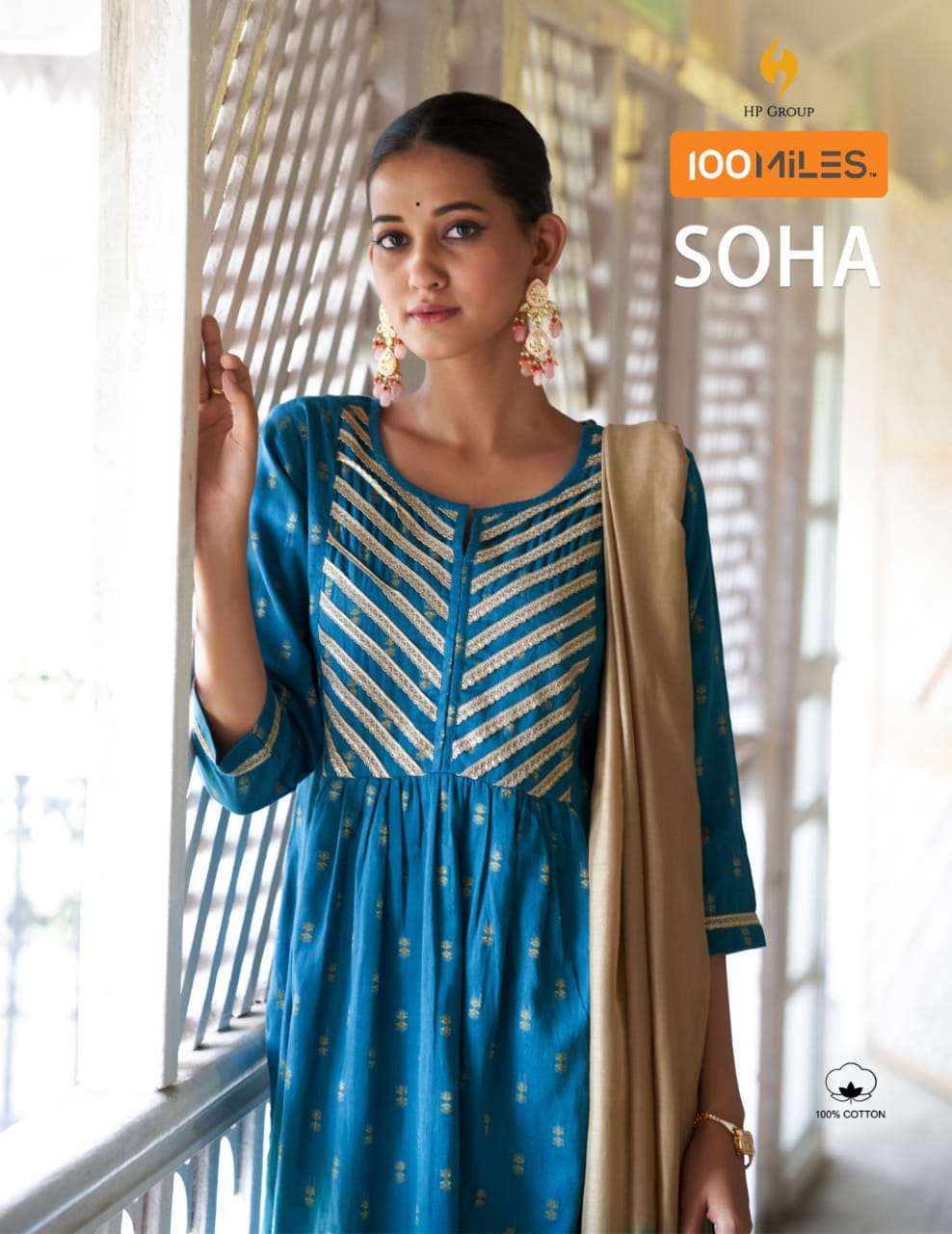 Soha By 100 Miles 01 To 04 Series Designer Festive Suits Beautiful Fancy Colorful Stylish Party Wear & Occasional Wear Pure Cotton Jacquard Dresses At Wholesale Price