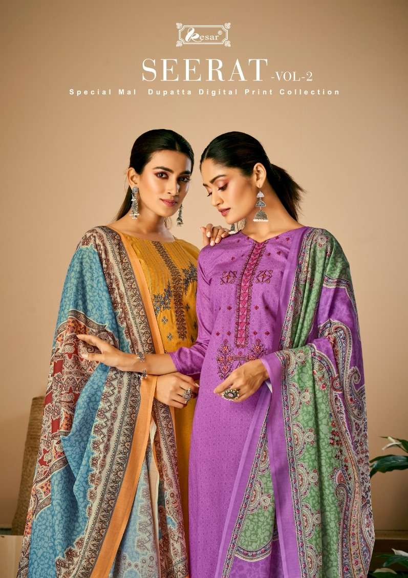 Seerat Vol-2 By Kesar 173-001 To 173-006 Series Beautiful Suits Colorful Stylish Fancy Casual Wear & Ethnic Wear Pure Lawn Cotton Dresses At Wholesale Price