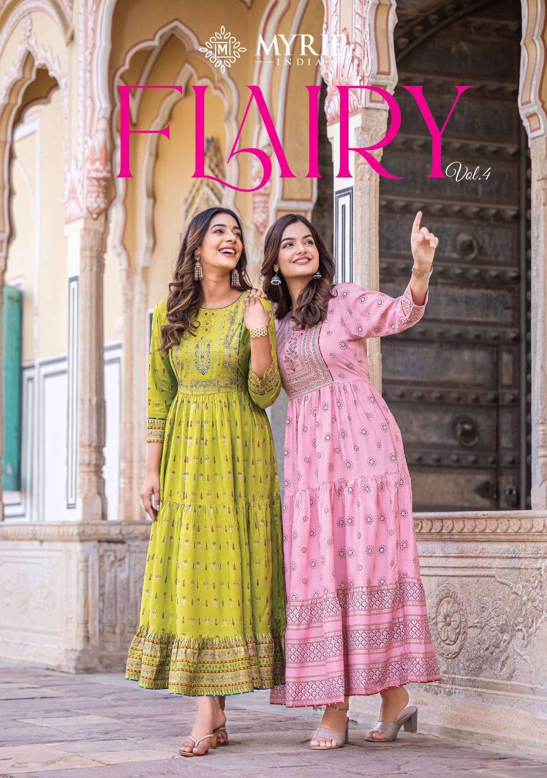 Flairy Vol-4 By Myrie 401 To 408 Series Designer Stylish Fancy Colorful Beautiful Party Wear & Ethnic Wear Collection Pure Rayon Gowns At Wholesale Price
