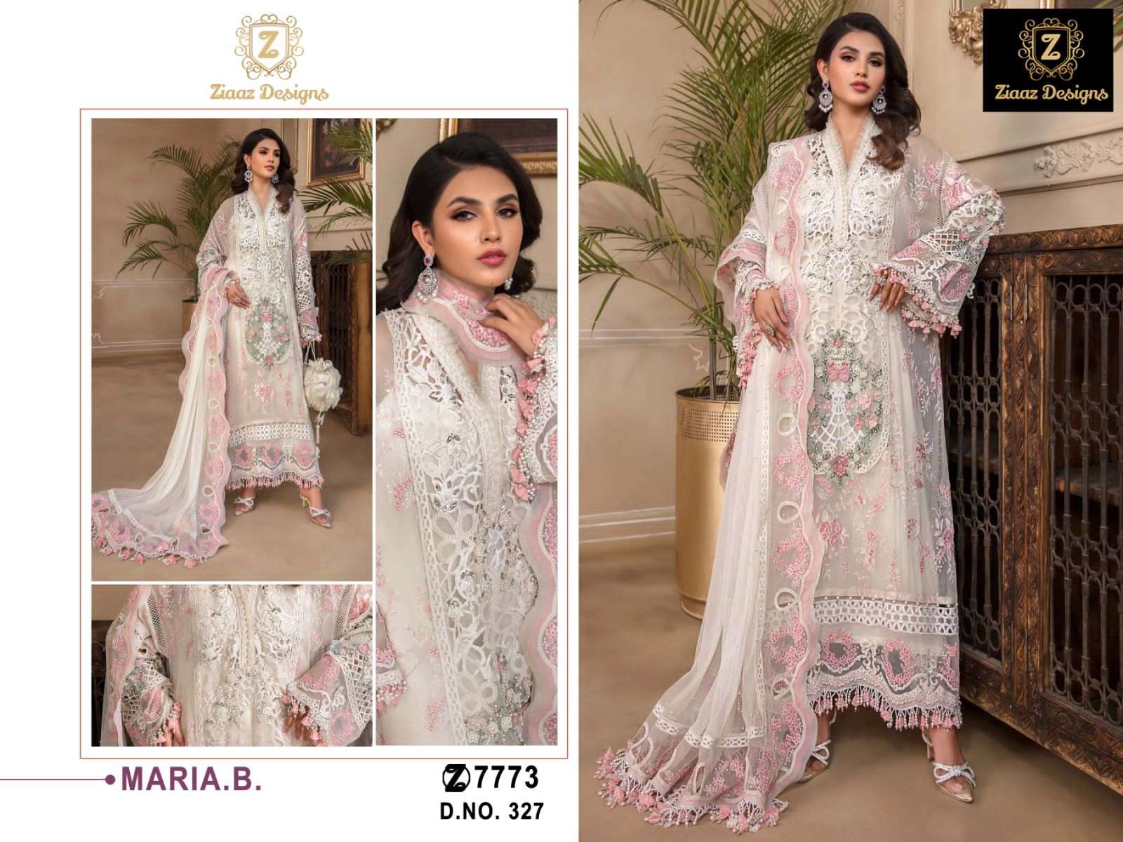 Maria.B. By Ziaaz Designs Beautiful Winter Collection Pakistani Suits Stylish Fancy Colorful Casual Wear & Ethnic Wear Georgette Embroidery Dresses At Wholesale Price