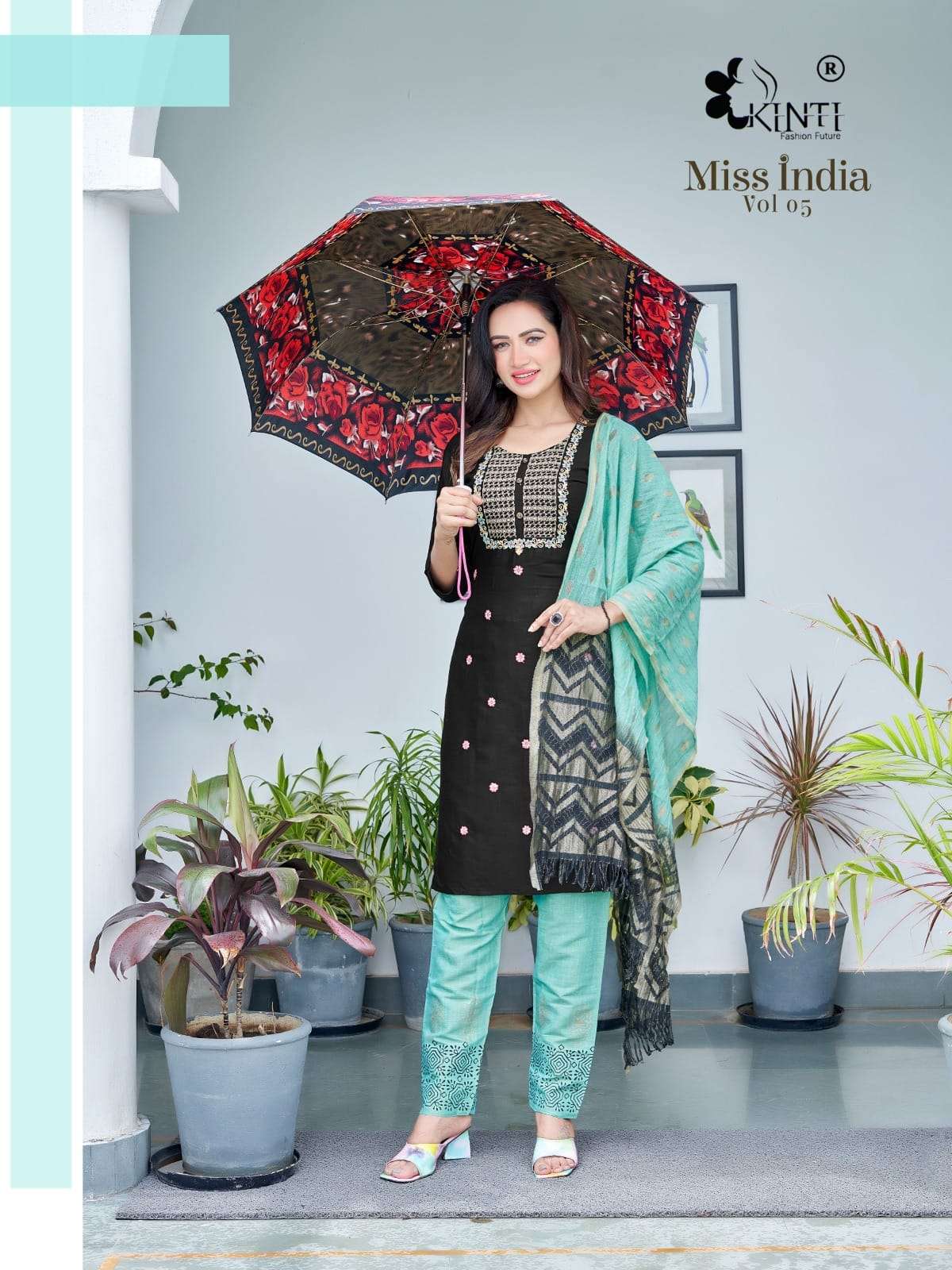 Miss India Vol-5 By Kinti 01 To 08 Series Designer Festive Suits Beautiful Fancy Stylish Colorful Party Wear & Occasional Wear Rayon Embroidered Dresses At Wholesale Price