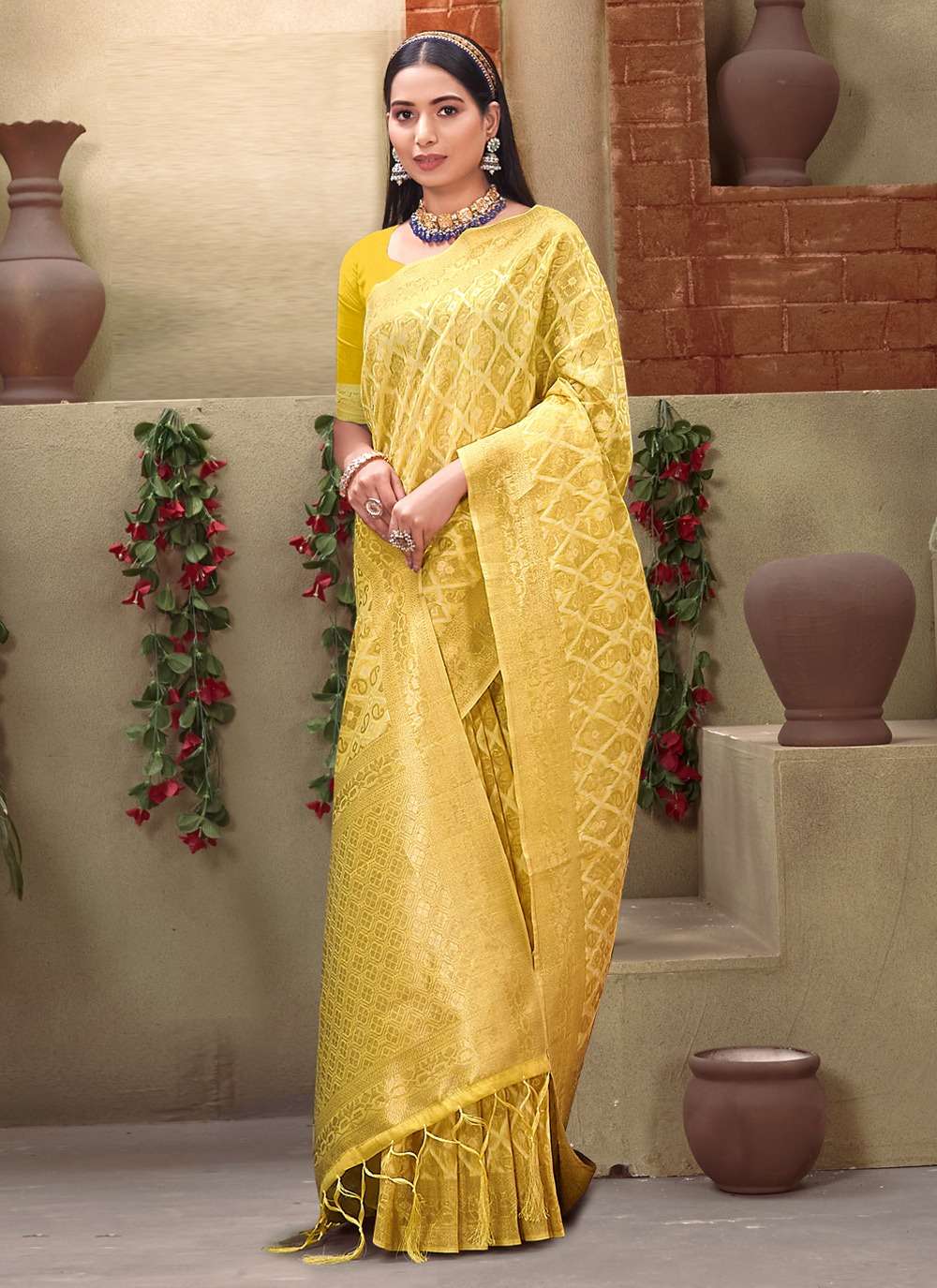 Vishnupriya By Bunawat 1001 To 1006 Series Indian Traditional Wear Collection Beautiful Stylish Fancy Colorful Party Wear & Occasional Wear Cotton Sarees At Wholesale Price