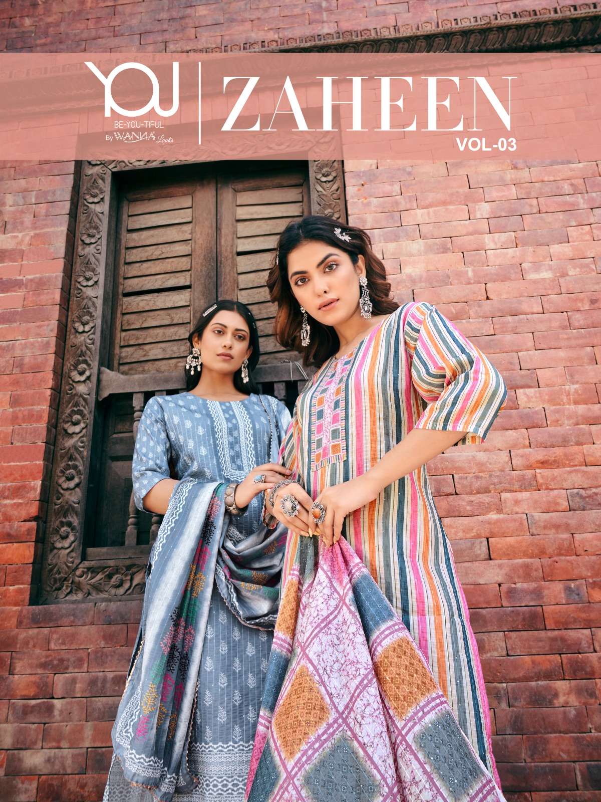 Zaheen Vol-3 By You 1101 To 1107 Series Beautiful Festive Suits Stylish Fancy Colorful Casual Wear & Ethnic Wear Chanderi Silk Dresses At Wholesale Price
